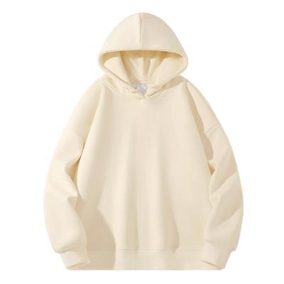 班尼路S&K系列杏色加绒连帽卫衣女款2025秋冬新款青少年保暖上衣N