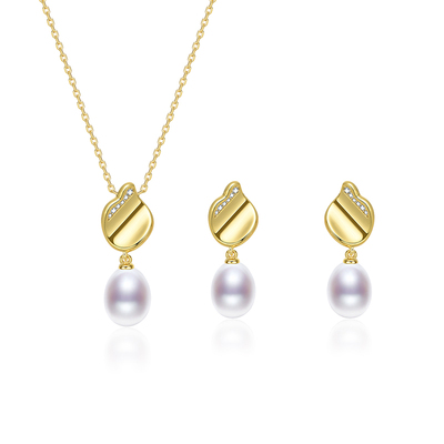 京润惜诗套装系列8-10mm淡水珍珠