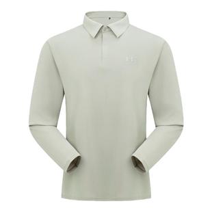 安德玛UA官方男士长袖POLO秋冬新款全压胶无缝运动休闲吸湿速干衣