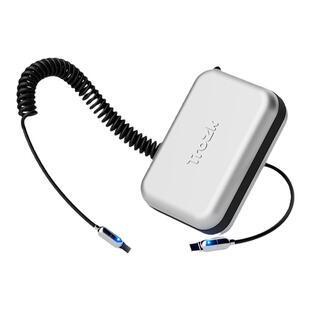 Trozk特洛克Typec数据线100W弹簧充电线快充闪充加长超充线便携式usbc伸缩适用苹果iphone15华为小米魅族oppo