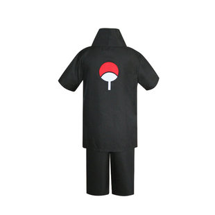 火影忍者宇智波佐助cos服装 二代黑色短袖假发动漫cosplay衣服装