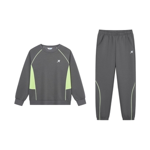 特步童装冬季男童女童中大童运动休闲上衣裤子儿童长袖针织套装