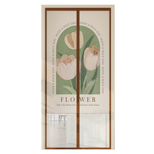 2025新款防蚊门帘隐私夏季卧室家用免打孔门帘隔断纱门磁吸门帘子