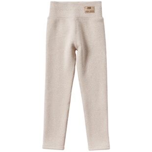 女童打底裤加绒加厚秋装冬季中大童一体绒外穿长裤子一条过冬高腰