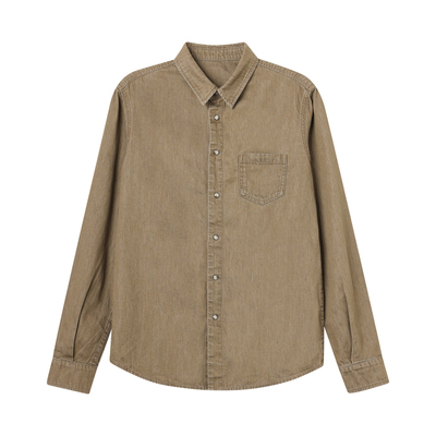 100%纯棉翻领衬衫外套