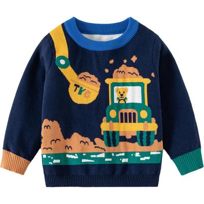 贝贝怡男女童毛衣秋冬款儿童针织衫中小童保暖上衣秋装圆领线衣潮