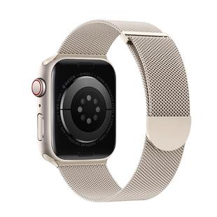 适用apple watch9苹果手表S11/10表带iwatch8/7代米兰尼斯链式不锈钢回环磁吸Ultra金属编织se男女款透气秋冬
