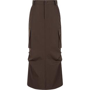 KBNE2026春秋新款咖啡色半身裙女中长款工装裙今年流行爆款半裙