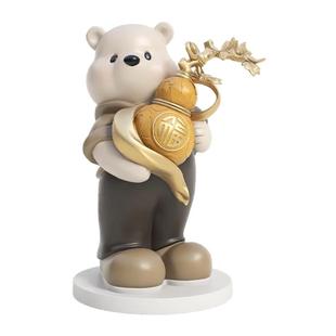 大型葫芦熊落地摆件存钱罐大容量客厅电视柜旁轻奢高级感乔迁礼物