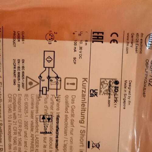 【询价】IFM易福门O6P702镜面反射光电开关传感器06P适用