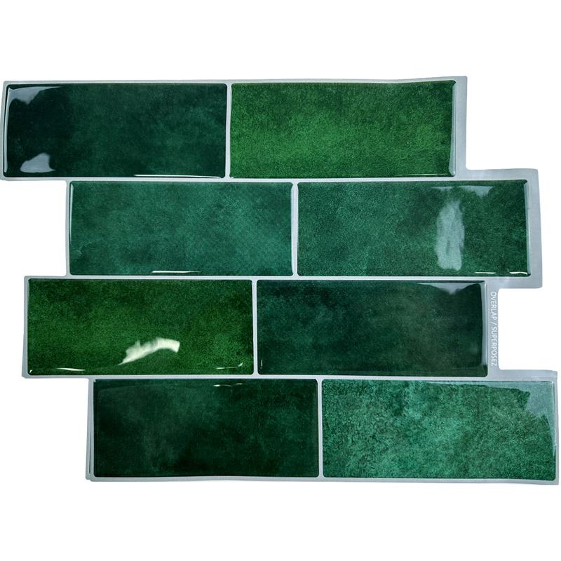 跨境直供墙贴自粘塑防油滴砖批发防水3d厨房仿墙瓷砖厕所贴地铁