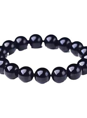 天然男女款多规格乌金黑曜石手串