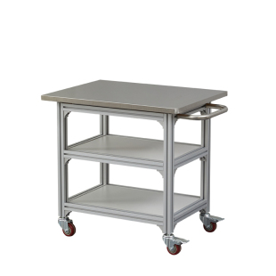 铝型材架不锈钢防静电台面带轮可移动工作台工厂车间周转推车定制