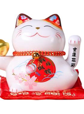 招财猫陶瓷摆件开业礼品