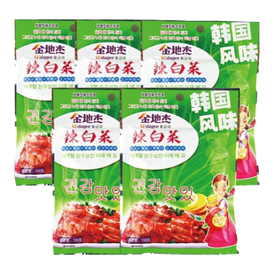 金地杰韩式泡菜辣白菜寿司专用酱菜108g*5包手工拌菜免切小袋装