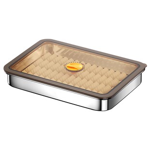 日本饺子收纳盒冰箱用食品级304不锈钢保鲜盒冷速冻水饺专用托盘