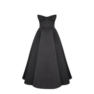 House of CB 经典款吊带收腰薄纱中长连衣裙Mademoiselle