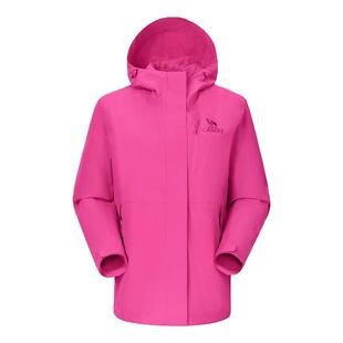 [王俊凯同款]骆驼远山蓝冲锋衣女26户外防风防水骑行登山服外套男