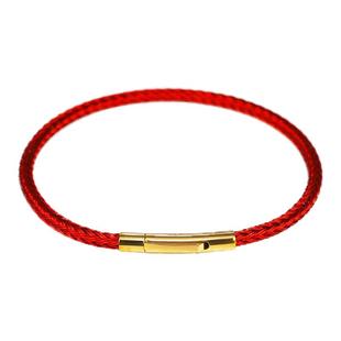 包邮 可穿硬金硬银饰品配绳钢丝绳手链皮绳手链同款钢丝红绳手绳