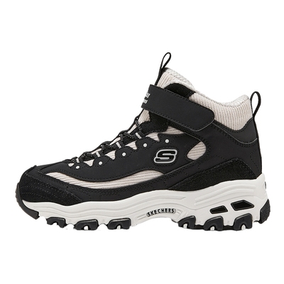 Skechers斯凯奇女童加绒保暖舒适高帮雪地靴老爹鞋 319255L/BKNT