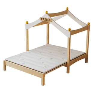 优漫居伸缩儿童床男孩女孩实木公主树屋床帐篷蒙氏冰棍床秘密基地