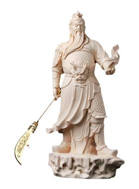 东方泥土陶瓷关公雕塑工艺品摆件