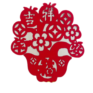 中国传统剪纸红纸民间贴纸艺术折纸贴纸装饰用纸节庆用品剪纸成品