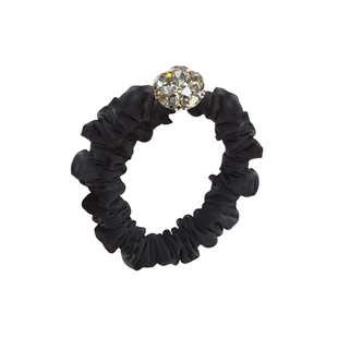 头绳女简约气质高端新款黑色皮圈精致洋气水钻马尾韩版东大门发圈