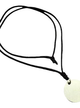 定制刻字黄铜圆牌项链吊坠情侣