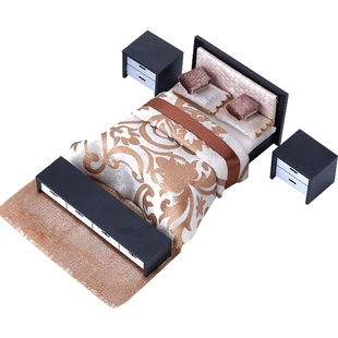 沙盘模型建筑材料diy手工迷你家具套装户型卧室微缩室内沙发床