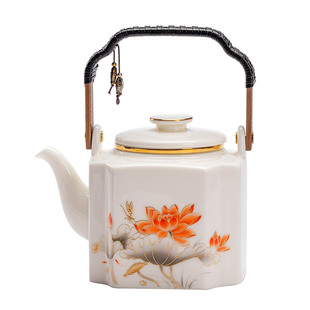 羊脂玉茶壶家用大容量陶瓷泡茶专用壶高档茶具茶水分离泡茶壶单壶