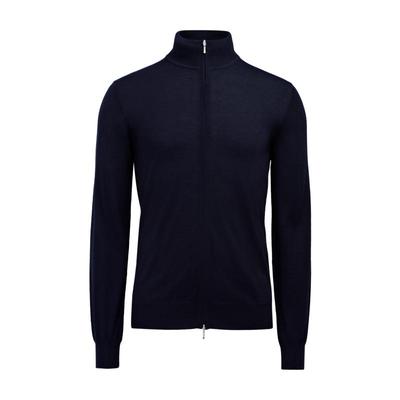 Suitsupply藏青色羊毛拉链毛衣