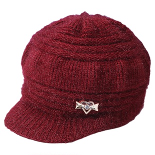 中老年人妈妈冬季保暖帽子女老太太冬天棉帽春秋奶奶老人帽毛线帽