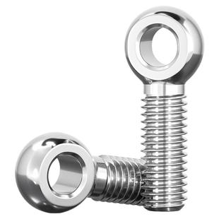 天卓五金304不锈钢吊环活节活结接鱼眼螺丝钉带孔螺栓杆M8M10-M30