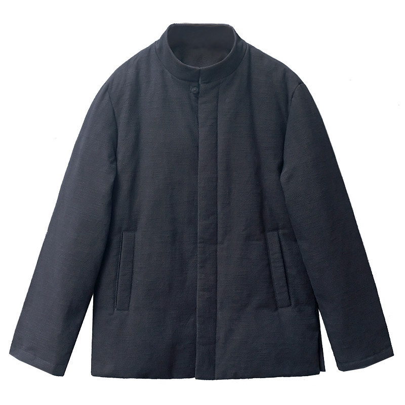 秋冬棉麻复古休闲羽绒服中国风