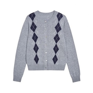 恩瑞妮针织费尔岛开衫毛衫女款2026新款爆款扣子高端精致时尚毛衣