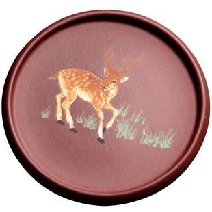 新品宜兴紫砂紫泥清水泥杯垫小茶壶垫子壶承家用小号茶盘茶托底座