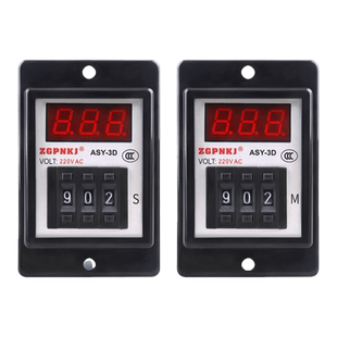 ASY-3D数子显示时间继电器999秒通电延时999分拨码型计时仪表定时