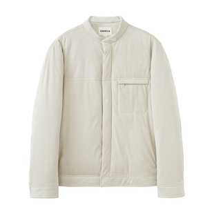 冬季BI入鹅绒服 高档弹力麂皮绒面料白鹅绒填充立领羽绒服 DAD327