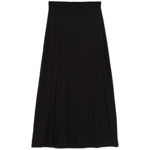 莫代尔前侧开叉半身裙女长款2025春夏新款性感小心机A字显瘦长裙