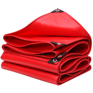 加厚防雨布防水防晒篷布户外遮雨遮阳隔热蓬布红色苫布三轮车油布