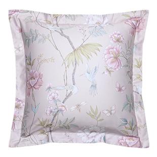 馨亭全棉法式轻奢高级粉色花鸟印花抱枕套沙发靠枕家居波德靠垫套