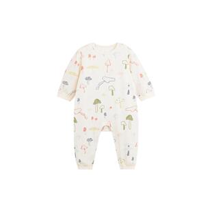 whitewheat儿童2025冬季新款连体衣男女童莫代尔居家爬服哈衣加厚