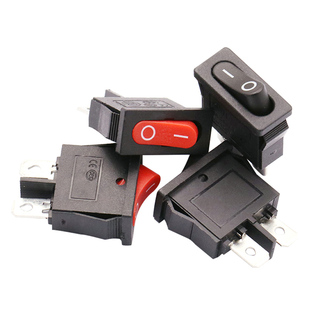 KCD1-110船型开关薄扁型2脚2档红黑6A250V9.5*21MM仪器仪表开关
