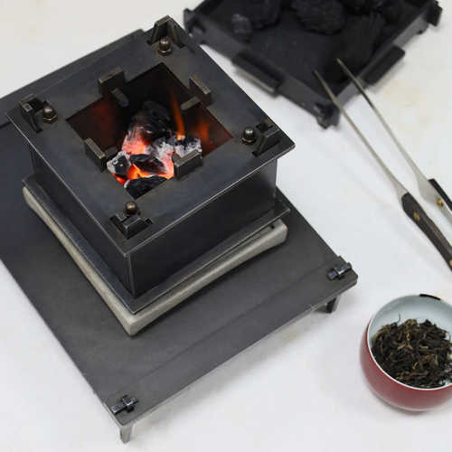 触造x卡扣 模块化可拆卸铁炉多功能加厚户外烧烤围炉煮茶家用茶炉