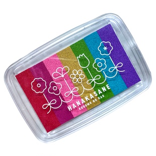 日本KODOMO NO KAO童颜Gradation布丁印台七彩虹拼色渐变印泥限定