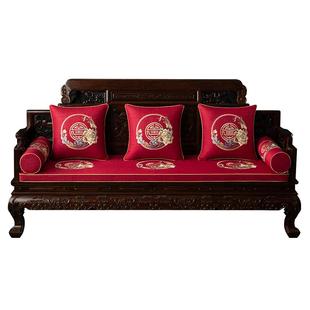 2025新款中式红木沙发坐垫防滑罗汉床垫子实木海绵沙发垫套罩定制