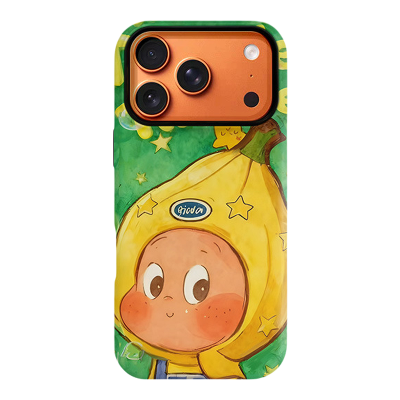 香蕉星星卡通人适用iphone手机壳15/16promax磁吸17Air菲林二合一红蓝绿黄小香蕉保护套17promax磨砂手感17PM