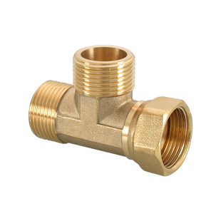 全铜加厚4分活接三通6分内内外外1寸铜度镍大口径大流量活动螺母