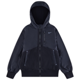 耐克大童时尚加绒夹克冬季男女童保暖反光梭织外套NIKE HF4208